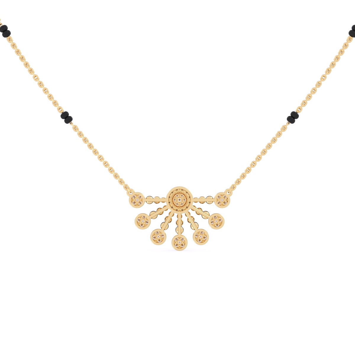 Lab Grown Cluster Diamond Mangalsutra